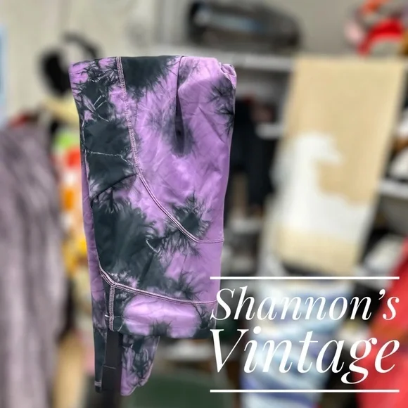 Lululemon Power Thru High-Rise Women’s Sz 10 tie-dye Leggings A36 - Picture 1 of 6